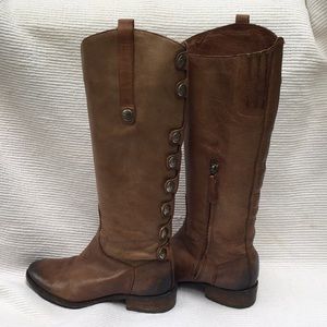 Sam Edelman Phallon Leather Riding Boots-Brown